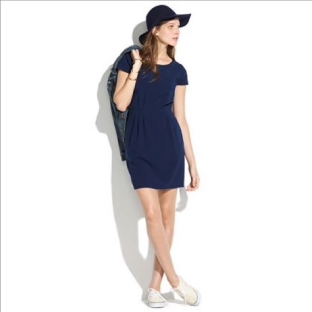 Madewell Cap Sleeve Navy Dress     C
